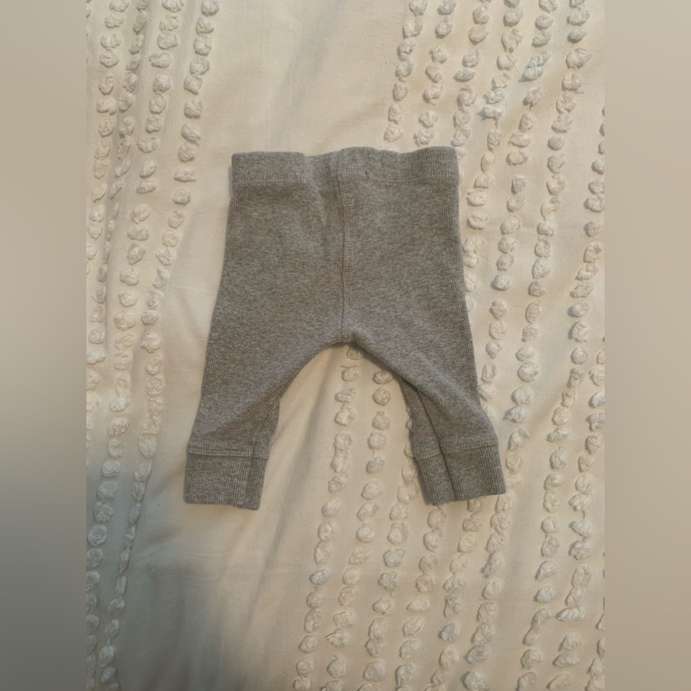 Zara Gray Ribbed Pants for Baby 1-3M